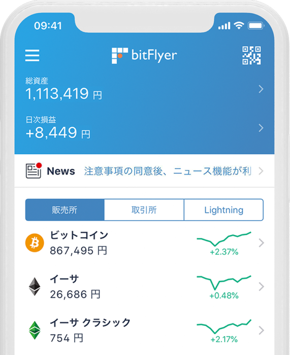 ビットフライヤー ビットコインチャートアプリ